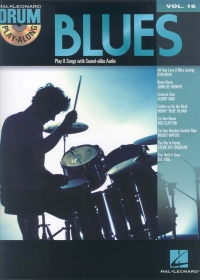 Drum Play Along 16 Blues Book & Cd Sheet Music Songbook
