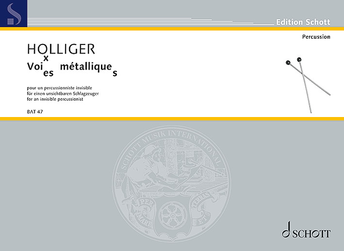 Holliger Voi(es)x Metallique(s) Percussion Sheet Music Songbook