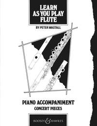 Learn As You Play Flute Concert Pieces Piano Accom Sheet Music Songbook