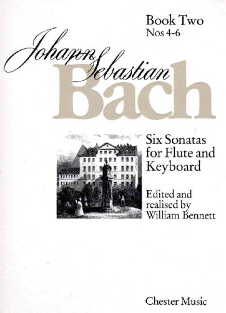 Bach Sonatas (6) Book 2 (4-6) Bennett Flute Sheet Music Songbook