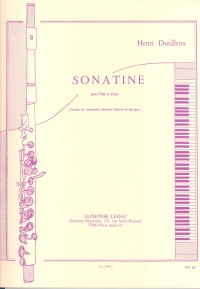 Dutilleux Sonatine Flute & Piano Sheet Music Songbook