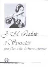 Leclair Sonatas (3) Flute Sheet Music Songbook