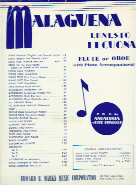 Lecuona Malaguena Flute Sheet Music Songbook