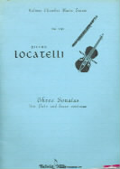 Locatelli Sonatas (3) Flute Sheet Music Songbook