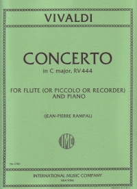 Vivaldi Concerto C Fvi/5 Rv444 Op44/9 Piccolo Sheet Music Songbook