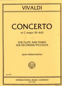 Vivaldi Concerto C Fvi/4 Rv443 Op44/11 Piccolo Sheet Music Songbook