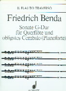 Benda Sonata In G Flute & Piano Sheet Music Songbook