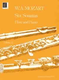 Mozart Sonatas (6) Vol 2 Flute Sheet Music Songbook