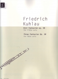 Kuhlau Three Fantasias Op38 Flute Solo Sheet Music Songbook