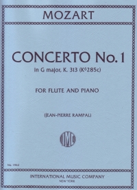 Mozart Concerto K313 No 1 G Rampal Flute Sheet Music Songbook
