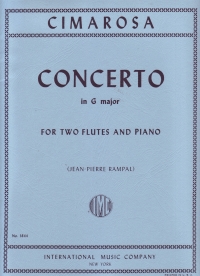 Cimarosa Concerto G Major Flute Duets Sheet Music Songbook