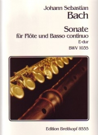 Bach Sonata Emaj Bwv 1035 Flute & Piano Sheet Music Songbook