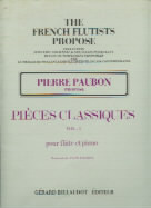 Pieces Classiques Vol 1 Paubon Flute Sheet Music Songbook