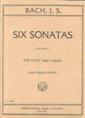 Bach Sonatas (6) Vol 1 Rampal Flute Sheet Music Songbook