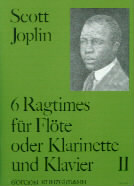 Joplin Ragtimes (6) Book 2 Flute (cl Or Bsn) Sheet Music Songbook