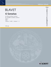Blavet Sonatas (6) Vol 1 Op2 Nos1-3 Ruf Flute Sheet Music Songbook