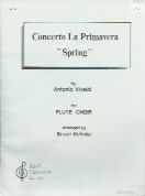 Vivaldi Spring Concerto For 8 Flutes Sheet Music Songbook
