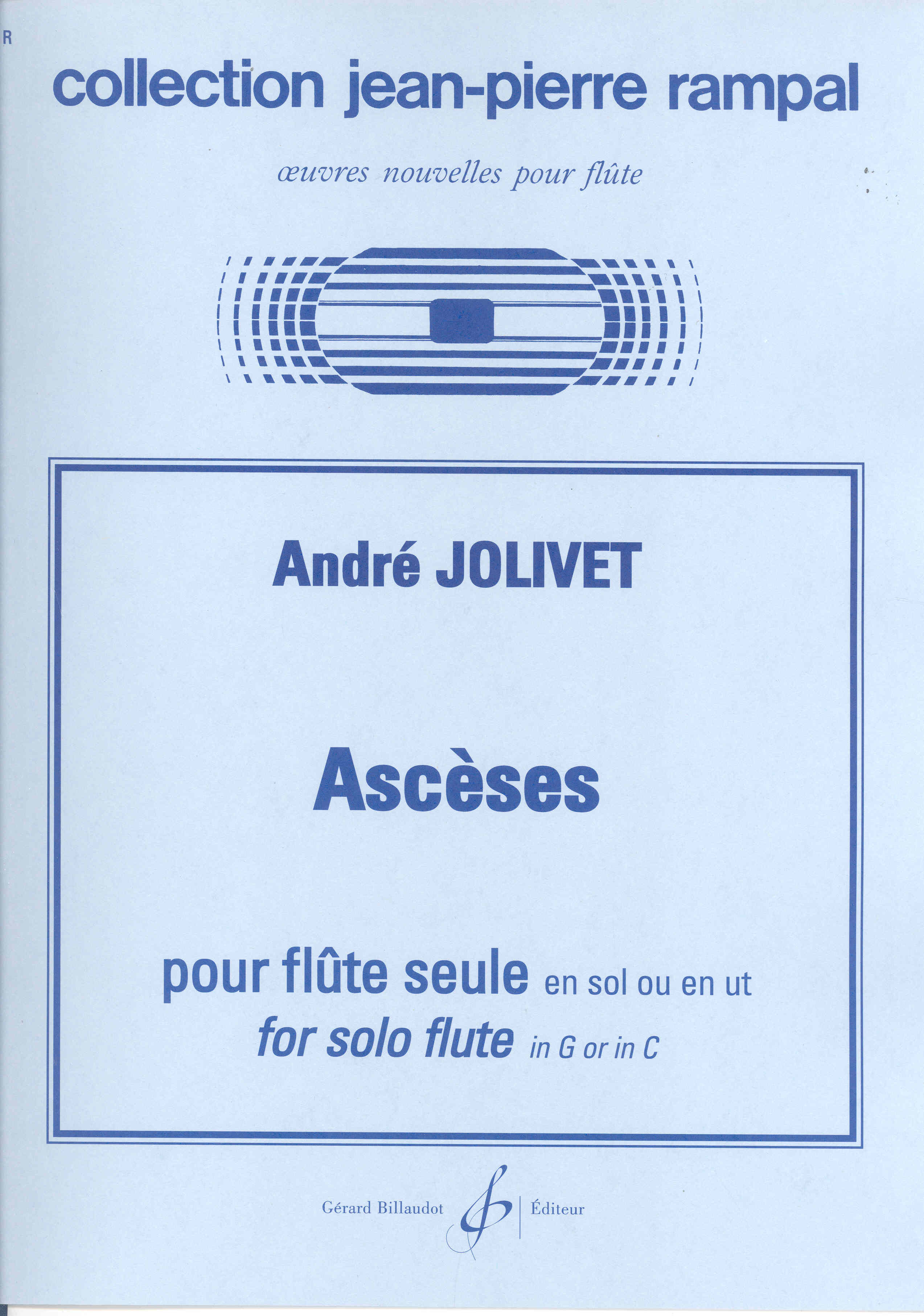 Jolivet 5 Asceses For Solo Alto Or C Flute Sheet Music Songbook