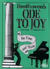 Beethoven Ode To Joy Flute & Piano Sheet Music Songbook
