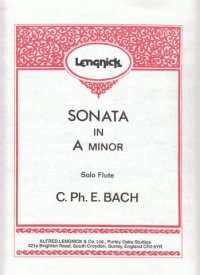 Bach Sonata Amin Solo Flute Sheet Music Songbook