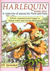 Harlequin Book 2 Hunt/mcdowall Flute & Pf Bk & Cd Sheet Music Songbook
