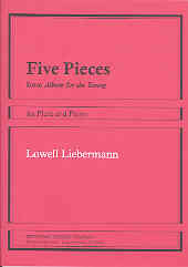 Liebermann 5 Pieces For Flute & Piano Sheet Music Songbook
