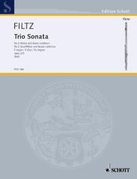Filtz Trio Sonata F Op2 No5 2 Flute Basso Continuo Sheet Music Songbook