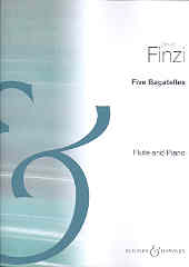 Finzi Bagatelles (5) Flute & Piano Sheet Music Songbook