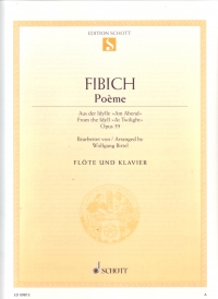 Fibich Poeme Op39 Birtel Flute Sheet Music Songbook