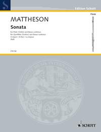 Mattheson Sonata A Ruf Flute (vn) & Basso Cont Sheet Music Songbook