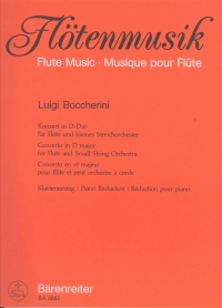 Boccherini Concerto For Flute D Op27 G489 Flt/pft Sheet Music Songbook