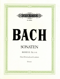 Bach Sonatas (6) Book 2 (4-6) Flute Sheet Music Songbook