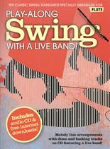 Play Along Swing With A Live Band Flute Book & Cd Sheet Music Songbook