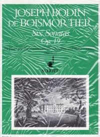 Boismortier Six Sonatas Op19 Flute & Bc Sheet Music Songbook