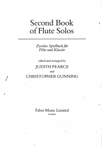 Second Book Of Flute Solos Flute & Piano Accomp Sheet Music Songbook