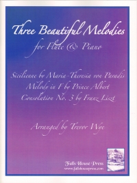 Three Beautiful Melodies Wye Flute & Piano Sheet Music Songbook