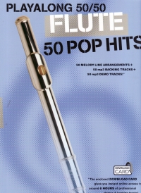 Playalong 50:50 Flute 50 Pop Hits Sheet Music Songbook