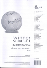 Winner Scores All Lawrance Flute Piano Accomps Sheet Music Songbook
