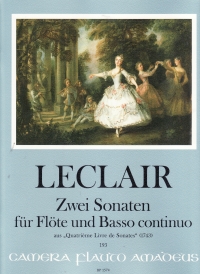 Leclair 2 Sonatas Op2 No2 & Op4 No7 Flute Sheet Music Songbook