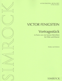 Fenigstein Vortragsstuck Flute & Piano Sheet Music Songbook