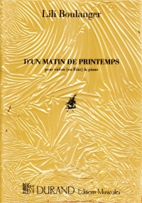 Boulanger Dun Matin De Printemps Flute & Piano Sheet Music Songbook