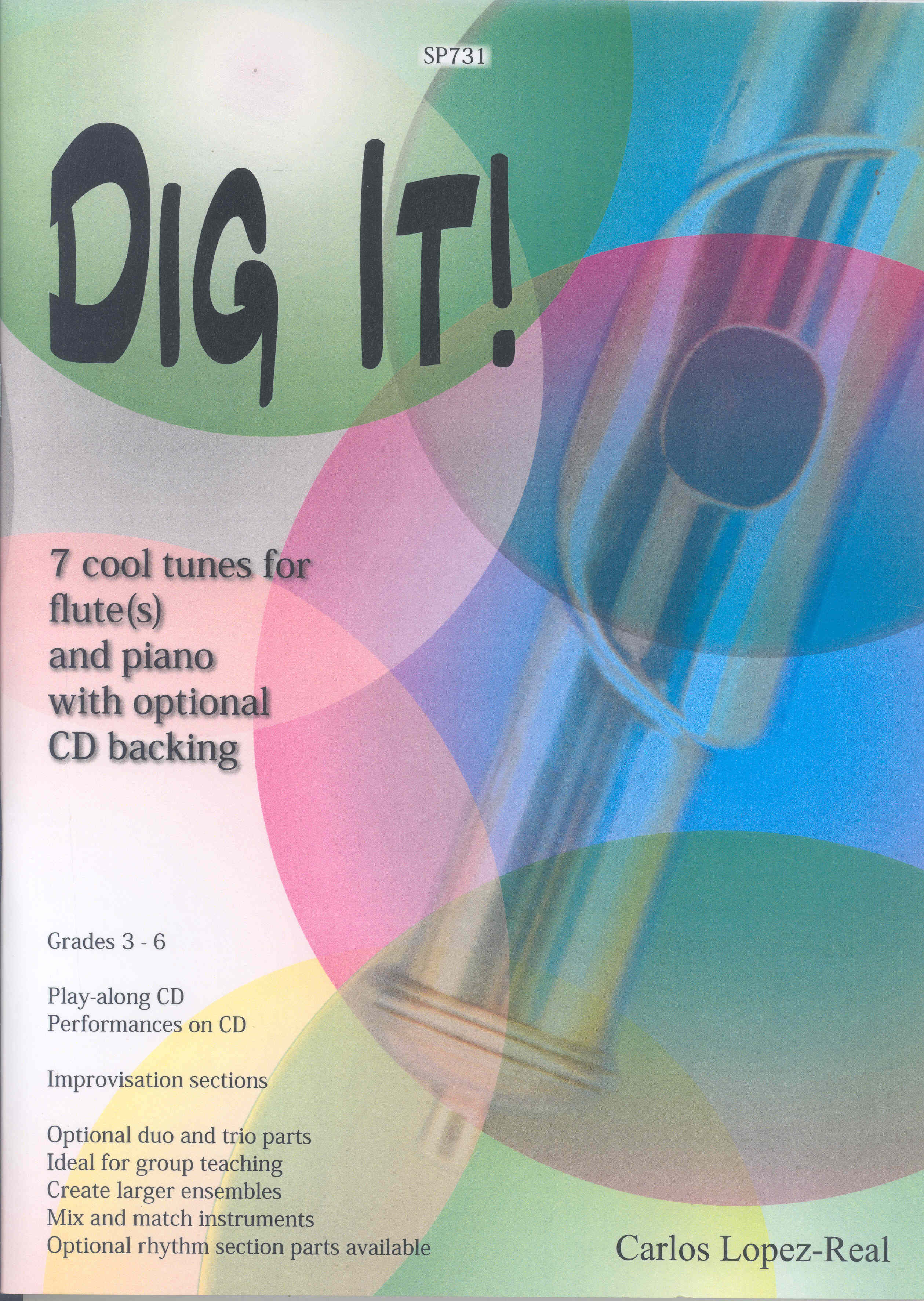 Dig It Lopez-real Flute & Piano Or Trio + Cd Sheet Music Songbook