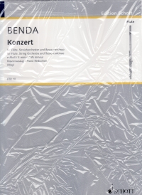 Benda Concerto E Minor Flute & Piano Sheet Music Songbook