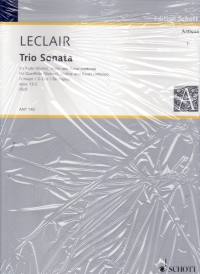 Leclair Deuxieme Recreation Op8 2 Flutes & Cont Sheet Music Songbook
