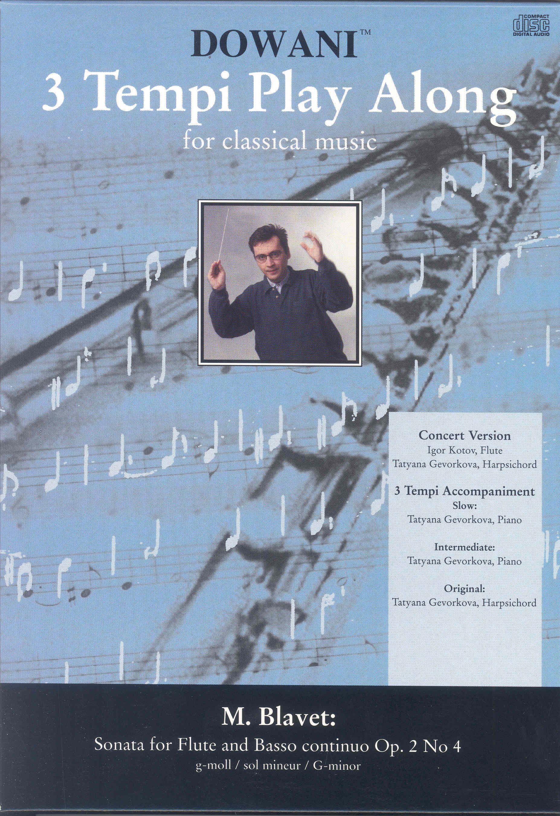 Blavet Sonata For Flute And Bc Op2/4 Dowani Bk/cd Sheet Music Songbook