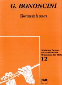 Bononcini Divertimento Da Camera Flute & Piano Sheet Music Songbook
