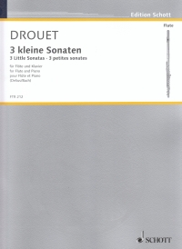 Drouet 3 Little Sonatas Delius Flute & Piano Sheet Music Songbook