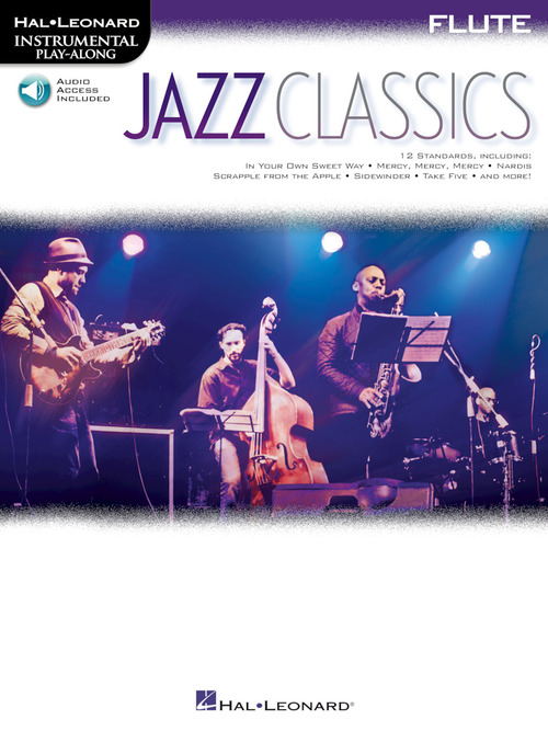 Jazz Classics Instrumental Play Along Flute + Onli Sheet Music Songbook