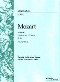 Mozart Flute Concerto G Kv313 Flute & Piano Sheet Music Songbook