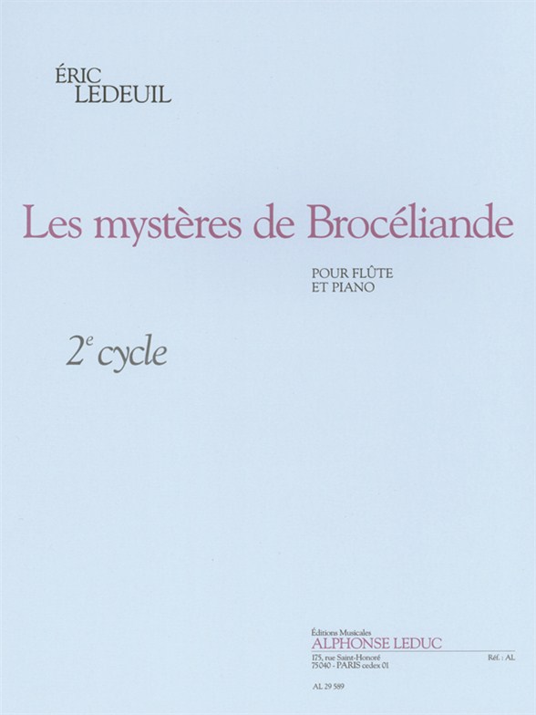 Ledeuil Les Mysteres De Broceliande Flute & Piano Sheet Music Songbook